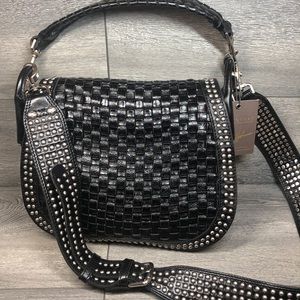 Patricia Nash Discovery Woven Saddle Bag